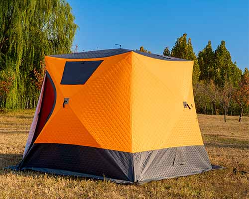 Orange Ice Fishing Tent