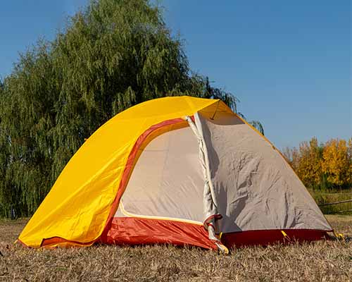 Yellow And White Mountaineering Tent