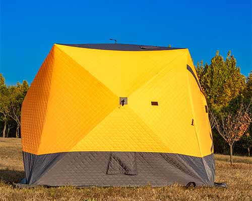 Orange Ice Fishing Tent