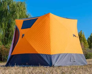 Orange Ice Fishing Tent
