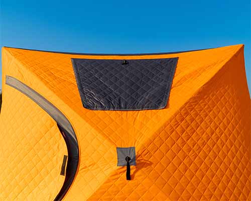 Orange Ice Fishing Tent