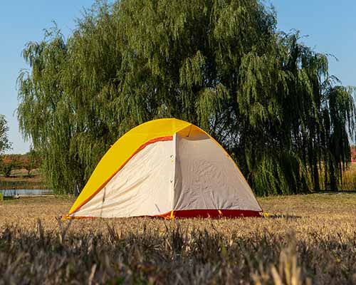 Yellow And White Mountaineering Tent