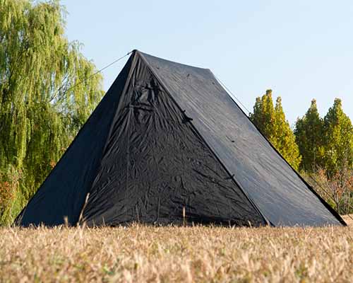 Double Pole Black Pyramid Tent
